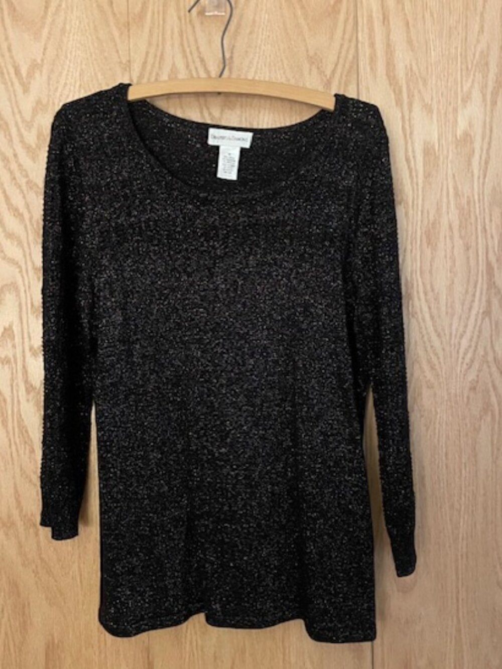 Black multi-color sparkle sweater, size M